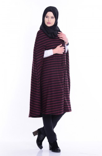 Claret Red Poncho 1757A-17