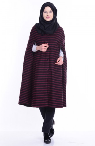 Claret Red Poncho 1757A-17