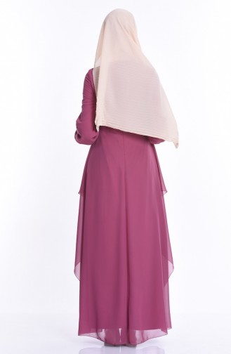 Dusty Rose Hijab Evening Dress 52546-02