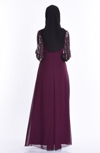 Plum Hijab Dress 52549-02