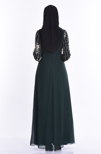 Grün Hijab Kleider 52549-03