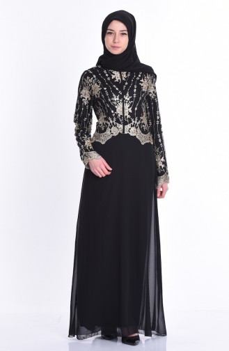 Black Hijab Dress 52549-01