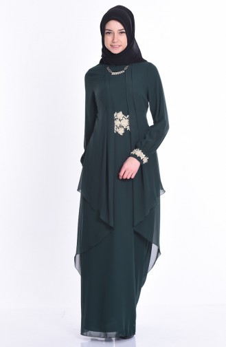 Grün Hijab-Abendkleider 52546-01
