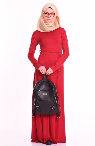 Red Hijab Dress 0751-04