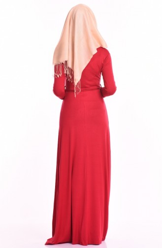 Red Hijab Dress 0751-04