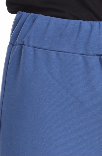 Pantalon Large Taille élastique 3054-02 Bleu 3054-02