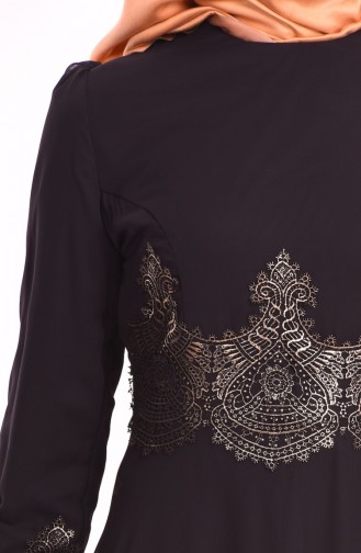 Black Hijab Dress 1708-01