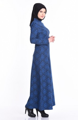 Indigo Hijab Dress 7065-06