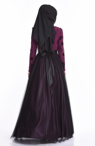 Lila Hijab-Abendkleider 1089-02
