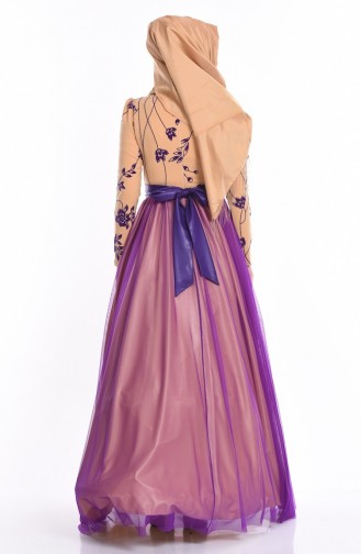 Gold Hijab-Abendkleider 1089A-01