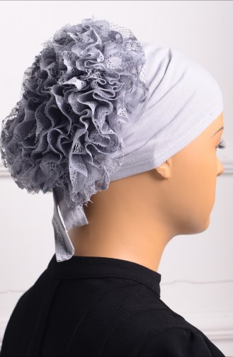 Bonnet a Dentelle et Froufrous 05 Gris 05