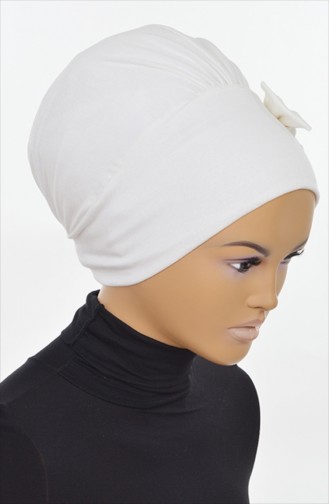 Bonnet aus Gekämmte Baumwoll -Creme B0005-08 0005-08