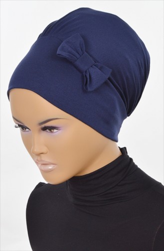 BONNET AVEC NOEUD-BLEU MARİNE B0005-1 0005-1