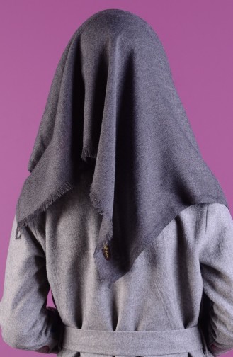 Düz Kışlık Şal 90052-09 Gri