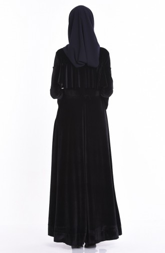 Black Hijab Dress 4008-03