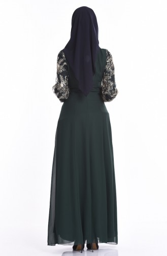 فستان أخضر حشيشي 52554-02