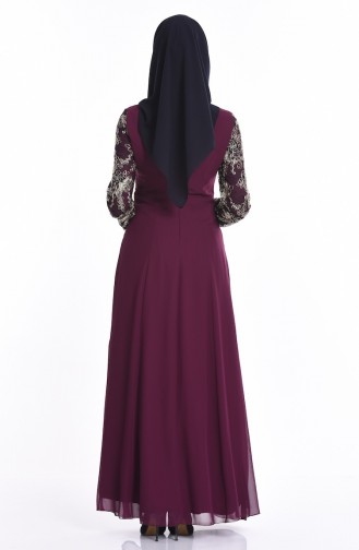 Plum Hijab Dress 52554-03