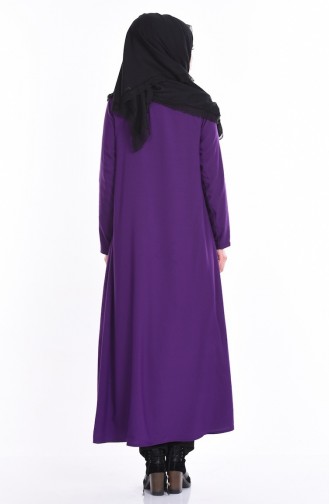 BENGISU Long Viscose Cardigan 4028-15 Purple 4028-15