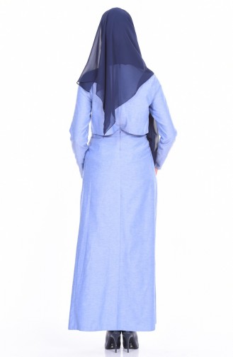 فستان أزرق فاتح 4059-08