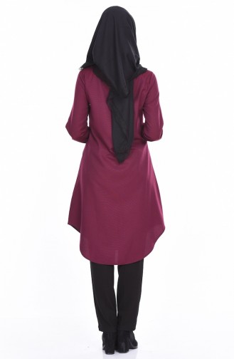 Embroidered Tunic 6224-01 Plum 6224-01