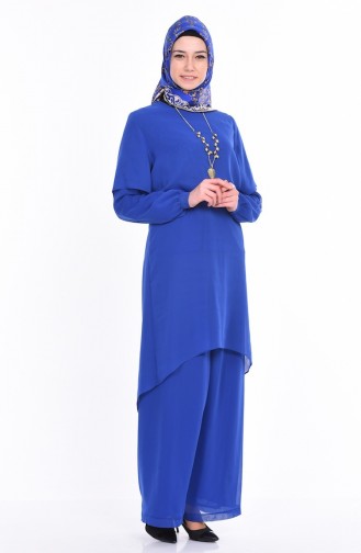 Tunik Pantolon İkili Takım 5117-02 Saks