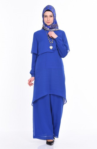 Tunik Pantolon İkili Takım 5117-02 Saks