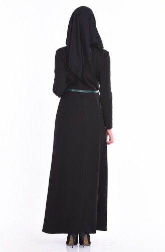Smaragdgrün Hijab Kleider 2648-02