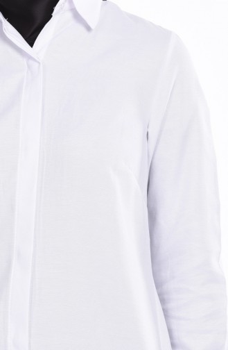 Nakışlı Gömlek 6179-03 Beyaz