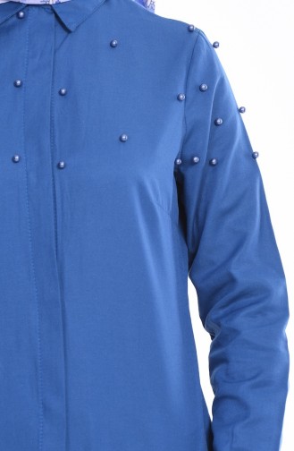 Oil Blue Overhemdblouse 6111-03