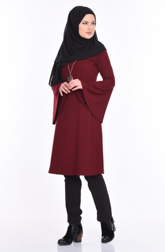 İspanyol Kol Tunik 4016-03 Bordo