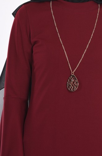İspanyol Kol Tunik 4016-03 Bordo