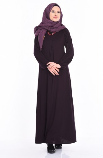 Purple Hijab Dress 4068-03