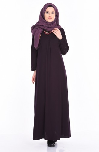 Lila Hijab Kleider 4068-03