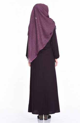 Lila Hijab Kleider 4068-03