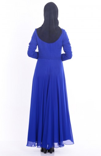 Saxe Hijab Dress 1749-07