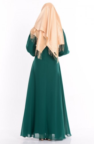 Habillé Hijab Vert Foncé 2428-14