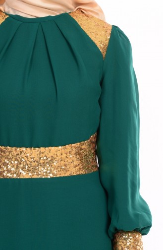 Dunkelgrün Hijab-Abendkleider 2428-14