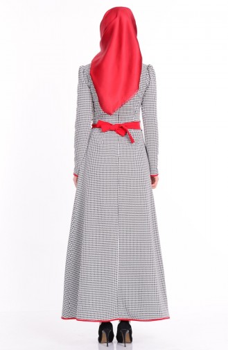 Red Hijab Dress 7070-01