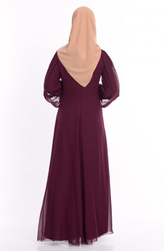 Zwetschge Hijab-Abendkleider 52553-03