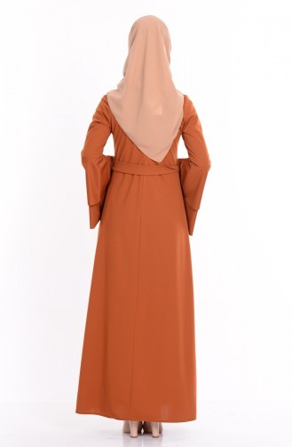 Tan Hijab Dress 1034-01