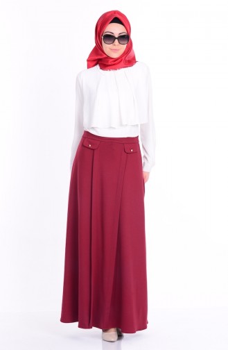 Claret Red Skirt 8851-05