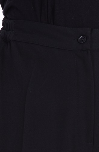 High Waist Straight cuff Trousers 0785-02 Black 0785-02