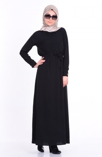 Schwarz Hijab Kleider 0101-03