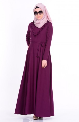 Plum Hijab Dress 0102-03