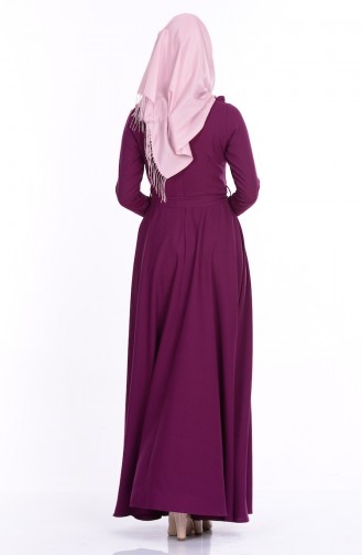 Plum Hijab Dress 0102-03
