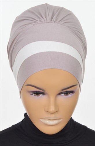 BONNET DEUX COULEUR-VİSON-CREME B0002-2-8 0002-2-8