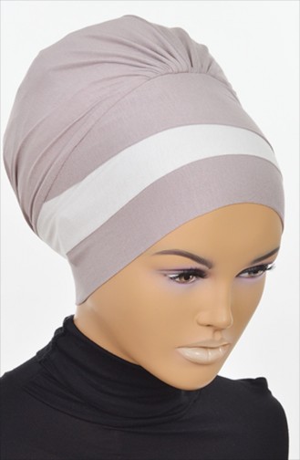 BONNET DEUX COULEUR-VİSON-CREME B0002-2-8 0002-2-8