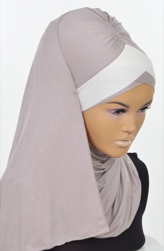 Zwei Farbige Bonnet aus Gekämmte Baumwoll-Nerz Creme CPS0040-2-8 0040-2-8