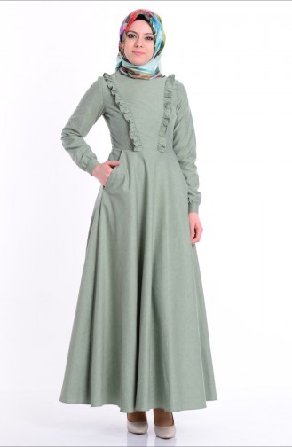 Light Green Hijab Dress 4117-01