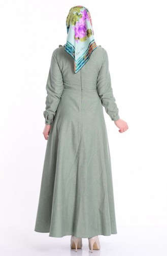 Light Green Hijab Dress 4117-01